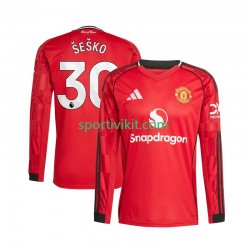 Manchester United Benjamin Sesko 30 Uomo Maglia Prima 2025-2026 Manica Lunga