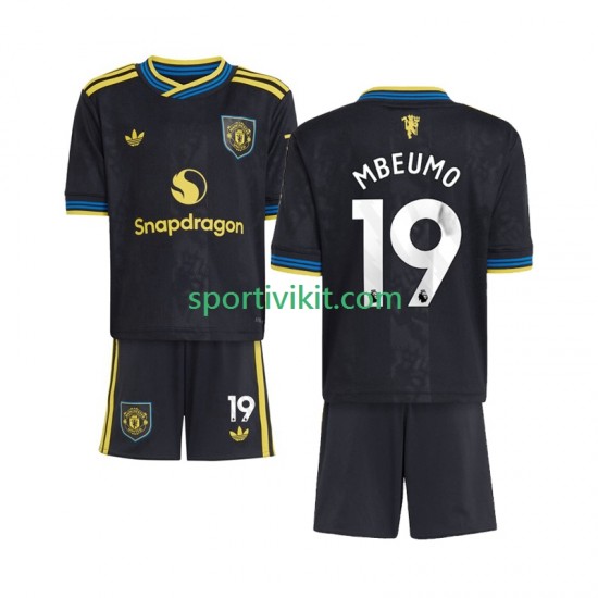 Completo da calcio Bambini Manchester United Bryan Mbeumo 19 Maglia Terza 2025-2026 Manica Corta