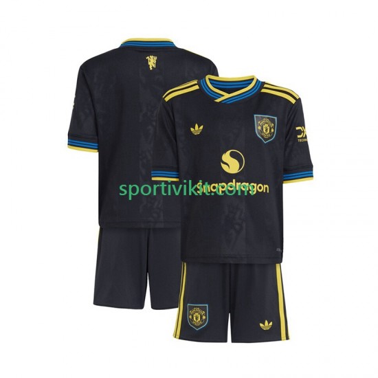Completo da calcio Bambini Manchester United Maglia Terza 2025-2026 Manica Corta Completo da calcio Bambini Manchester United Maglia Terza 2025-2026 Manica Corta