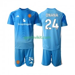 Completo da calcio Bambini Manchester United Portiere Andre Onana 24 Maglia Prima 2025-2026 Manica Corta