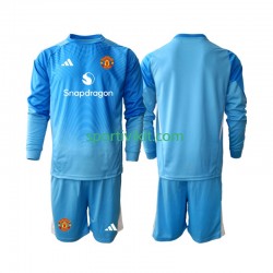 Completo da calcio Bambini Manchester United Portiere Maglia Prima 2025-2026 Manica Lunga