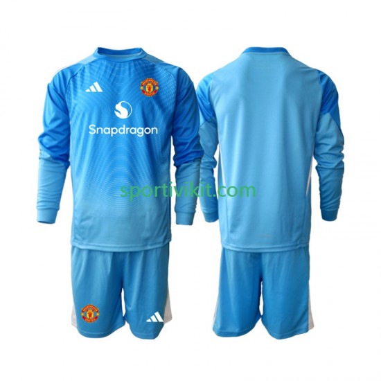 Completo da calcio Bambini Manchester United Portiere Maglia Prima 2025-2026 Manica Lunga Completo da calcio Bambini Manchester United Portiere Maglia Prima 2025-2026 Manica Lunga