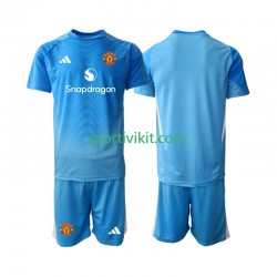 Completo da calcio Bambini Manchester United Portiere Maglia Prima 2025-2026 Manica Corta