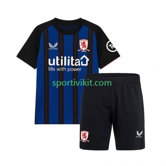 Completo da calcio Bambini Middlesbrough Maglia Seconda 2025-2026 Manica Corta Completo da calcio Bambini Middlesbrough Maglia Seconda 2025-2026 Manica Corta
