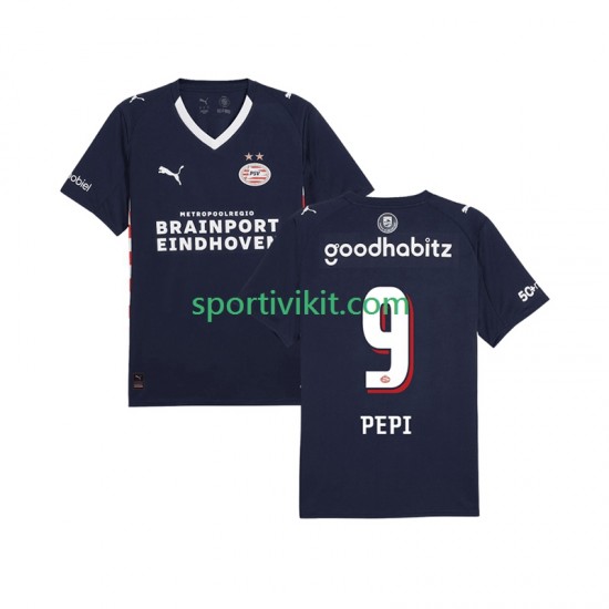 PSV Eindhoven Ricardo Pepi 9 Uomo Maglia Seconda 2025-2026 Manica Corta PSV Eindhoven Ricardo Pepi 9 Uomo Maglia Seconda 2025-2026 Manica Corta