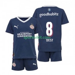 Completo da calcio Bambini PSV Eindhoven Sergino Dest 8 Maglia Seconda 2025-2026 Manica Corta
