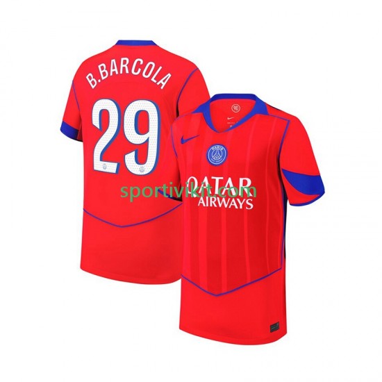 Paris Saint-Germain Bradley Barcola 29 Uomo Maglia Terza 2025-2026 Manica Corta Paris Saint-Germain Bradley Barcola 29 Uomo Maglia Terza 2025-2026 Manica Corta