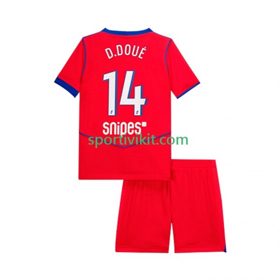 Completo da calcio Bambini Paris Saint-Germain Desire Doue 14 Maglia Terza 2025-2026 Manica Corta
