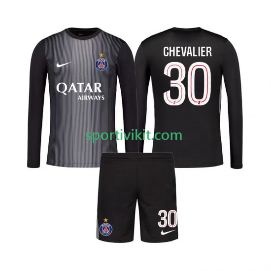 Completo da calcio Bambini Paris Saint-Germain Portiere Lucas Chevalier 30 Maglia Prima 2025-2026 Manica Lunga Completo da calcio Bambini Paris Saint-Germain Portiere Lucas Chevalier 30 Maglia Prima 2025-2026 Manica Lunga