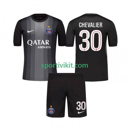 Completo da calcio Bambini Paris Saint-Germain Portiere Lucas Chevalier 30 Maglia Prima 2025-2026 Manica Corta Completo da calcio Bambini Paris Saint-Germain Portiere Lucas Chevalier 30 Maglia Prima 2025-2026 Manica Corta