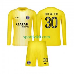 Completo da calcio Bambini Paris Saint-Germain Portiere Lucas Chevalier 30 Maglia Terza 2025-2026 Manica Lunga