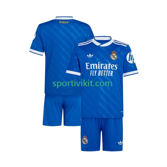 Completo da calcio Bambini Real Madrid Maglia Terza 2025-2026 Manica Corta Completo da calcio Bambini Real Madrid Maglia Terza 2025-2026 Manica Corta