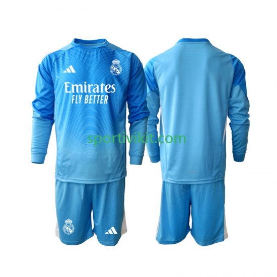 Completo da calcio Bambini Real Madrid Portiere Maglia Prima 2025-2026 Manica Lunga Completo da calcio Bambini Real Madrid Portiere Maglia Prima 2025-2026 Manica Lunga