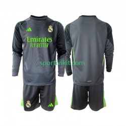 Completo da calcio Bambini Real Madrid Portiere Maglia Terza 2025-2026 Manica Lunga