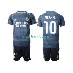 Completo da calcio Bambini Real Madrid Mbappé Kylian 10 Maglia Seconda 2025-2026 Manica Corta