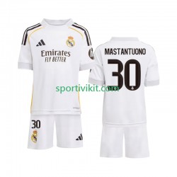 Completo da calcio Bambini Real Madrid Mastantuono 30 Maglia Prima 2025-2026 Manica Corta