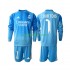 Completo da calcio Bambini Real Madrid Thibaut Courtois 1 Maglia Prima 2025-2026 Manica Lunga