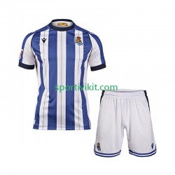 Completo da calcio Bambini Real Sociedad Maglia Prima 2025-2026 Manica Corta