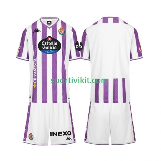Completo da calcio Bambini Real Valladolid Maglia Prima 2025-2026 Manica Corta Completo da calcio Bambini Real Valladolid Maglia Prima 2025-2026 Manica Corta
