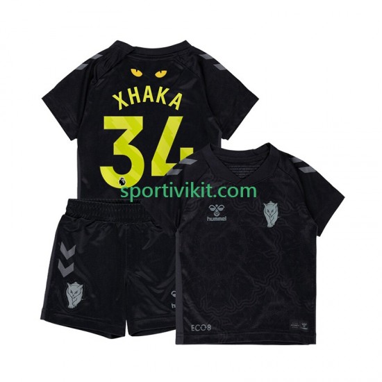 Completo da calcio Bambini Sunderland Granit Xhaka 34 Maglia Terza 2025-2026 Manica Corta Completo da calcio Bambini Sunderland Granit Xhaka 34 Maglia Terza 2025-2026 Manica Corta
