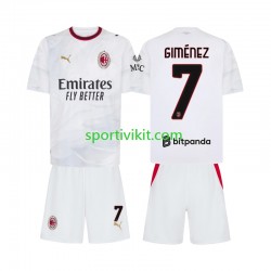 Completo da calcio Bambini AC Milan Gimenez 7 Maglia Seconda 2026-2027 Manica Corta