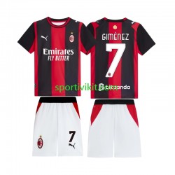 Completo da calcio Bambini AC Milan Gimenez 7 Maglia Prima 2026-2027 Manica Corta