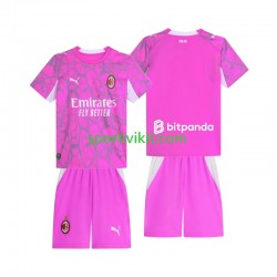 Completo da calcio Bambini AC Milan Portiere Maglia Seconda 2026-2027 Manica Corta