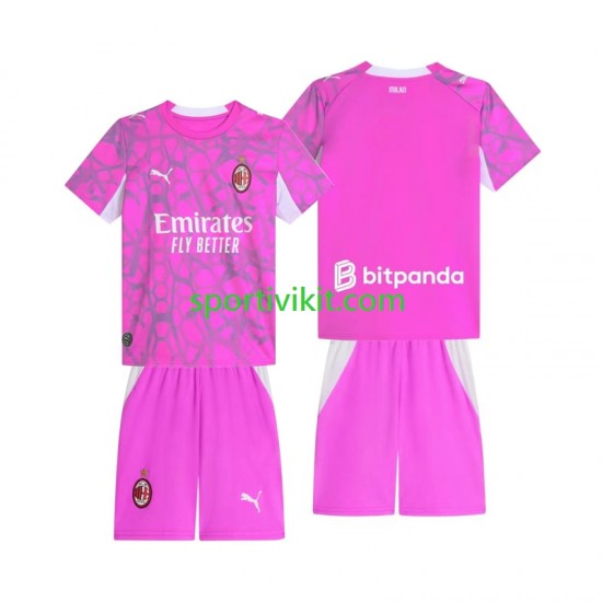 Completo da calcio Bambini AC Milan Portiere Maglia Seconda 2026-2027 Manica Corta