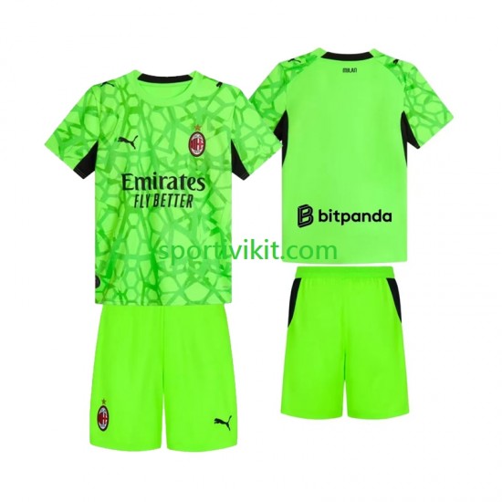 Completo da calcio Bambini AC Milan Portiere Maglia Terza 2026-2027 Manica Corta