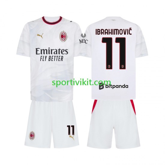 Completo da calcio Bambini AC Milan Ibrahimovic 11 Maglia Seconda 2026-2027 Manica Corta