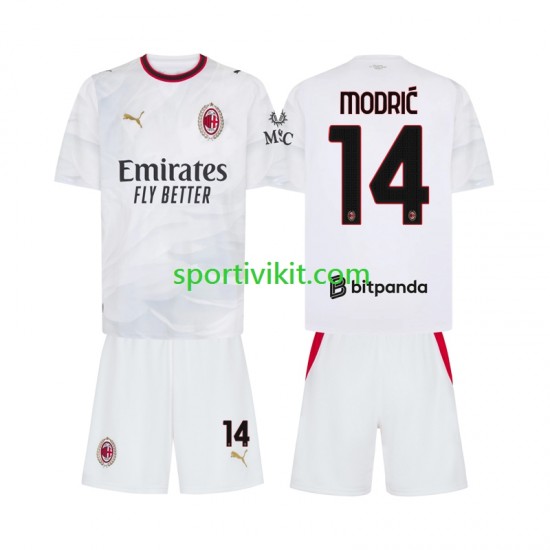 Completo da calcio Bambini AC Milan Modrić Luka 14 Maglia Seconda 2026-2027 Manica Corta