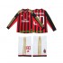 Completo da calcio Bambini AC Milan RONALDINHO 80 Retro 2013 2014 Maglia Prima Manica Lunga