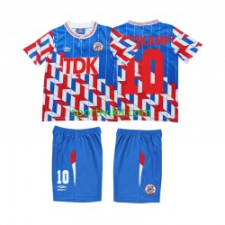 Completo da calcio Bambini AFC Ajax BERGKAMP 10 Retro 1989 1990 Maglia Seconda Manica Lunga