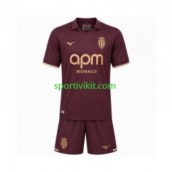 Completo da calcio Bambini AS Monaco Maglia Seconda 2026-2027 Manica Corta