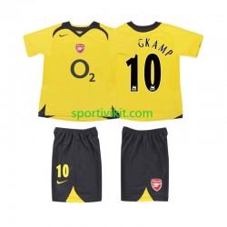 Completo da calcio Bambini Arsenal BERGKAMP 10 Retro 2005 2006 Maglia Seconda Manica Corta