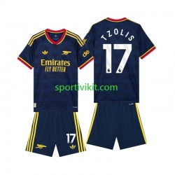 Completo da calcio Bambini Arsenal Christos Tzolis 17 Maglia Seconda 2026-2027 Manica Corta