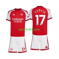 Completo da calcio Bambini Arsenal Christos Tzolis 17 Maglia Prima 2026-2027 Manica Corta