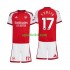Completo da calcio Bambini Arsenal Christos Tzolis 17 Maglia Prima 2026-2027 Manica Corta