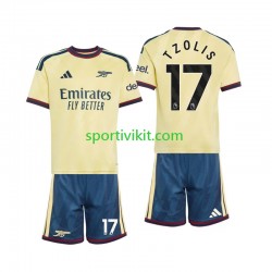 Completo da calcio Bambini Arsenal Christos Tzolis 17 Maglia Terza 2026-2027 Manica Corta