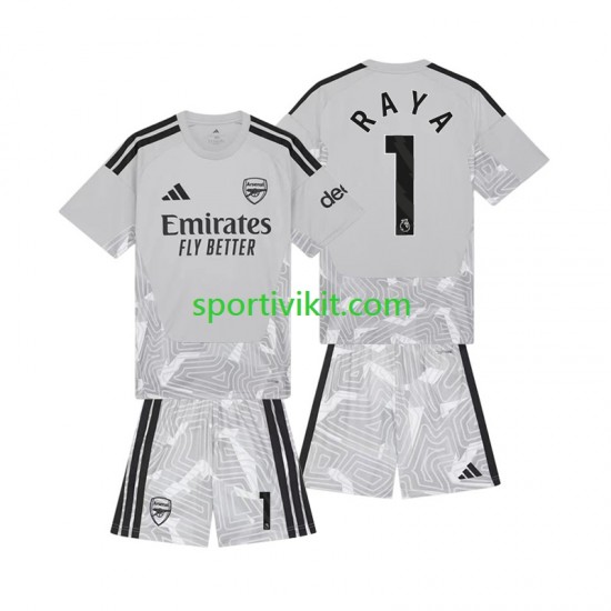 Completo da calcio Bambini Arsenal Portiere David Raya 1 Maglia Prima 2026-2027 Manica Corta