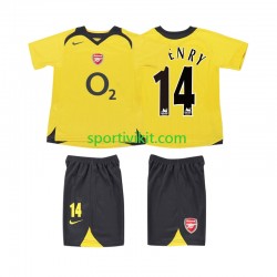 Completo da calcio Bambini Arsenal Thierry Henry 14 Retro 2005 2006 Maglia Seconda Manica Corta
