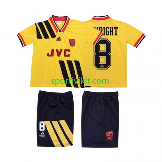 Completo da calcio Bambini Arsenal WRIGHT 8 Retro 1993 1994 Maglia Seconda Manica Corta