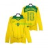 Brasile RONALDINHO 10 Retro 2004 Uomo Maglia Prima Manica Lunga