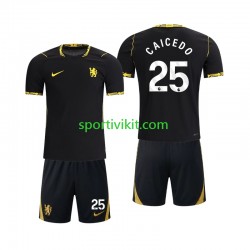 Completo da calcio Bambini Chelsea Moises Caicedo 25 Maglia Seconda 2026-2027 Manica Corta