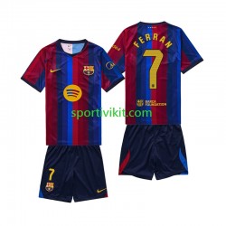 Completo da calcio Bambini FC Barcelona Ferran Torres 7 Maglia Prima 2026-2027 Manica Corta