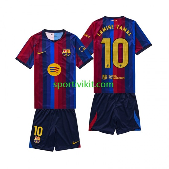 Completo da calcio Bambini FC Barcelona Lamine Yamal 10 Maglia Prima 2026-2027 Manica Corta