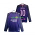FC Barcelona Lionel Messi 10 Retro 2016 2017 Uomo Maglia Seconda Manica Lunga