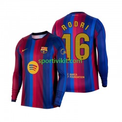FC Barcelona Rodri 16 Uomo Maglia Prima 2026-2027 Manica Lunga