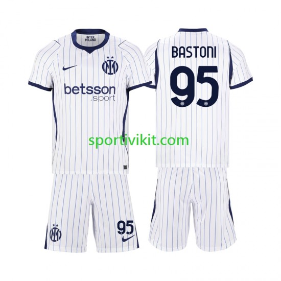 Completo da calcio Bambini Inter Milan Alessandro Bastoni 95 Maglia Seconda 2026-2027 Manica Corta