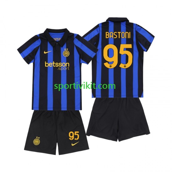 Completo da calcio Bambini Inter Milan Alessandro Bastoni 95 Maglia Prima 2026-2027 Manica Corta